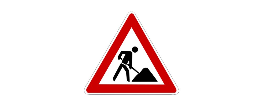Baustellenschild