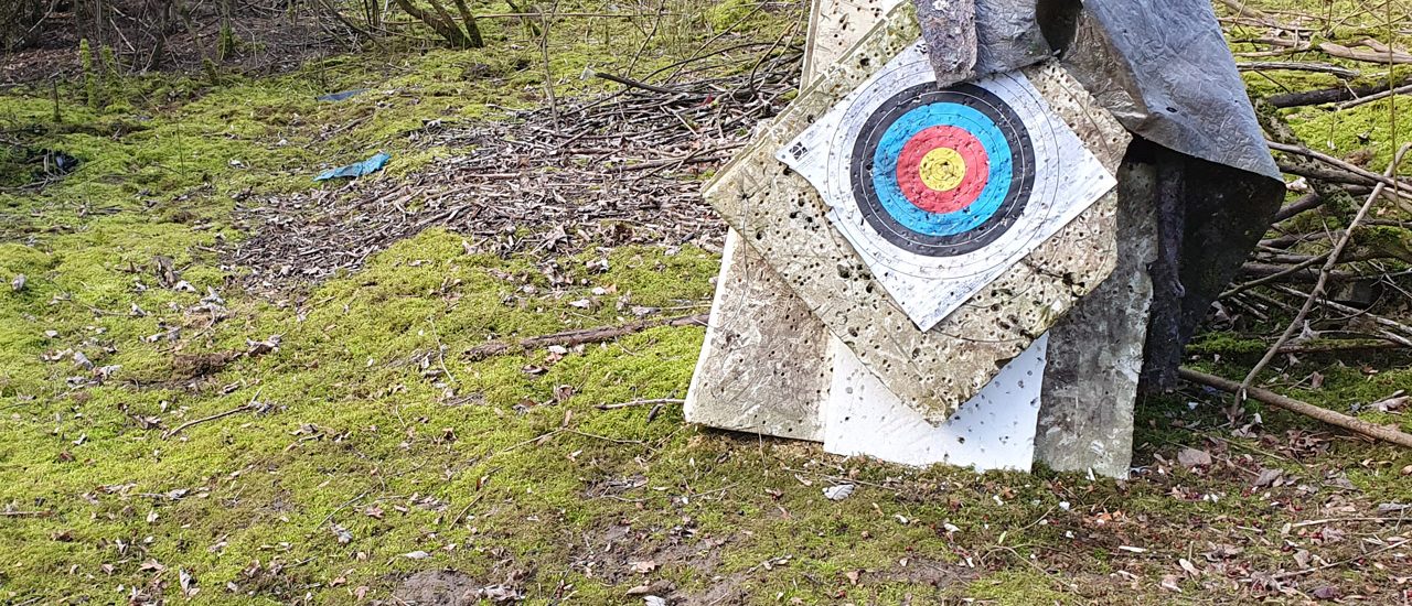 Zielscheibe mit Löchern