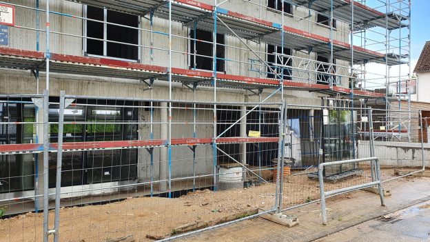 Baustelle der Senioreneinrichtung in Eschborn am Rapp-Kreisel